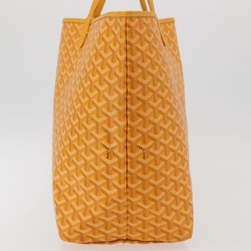【日本直送】GOYARD 人字紋 Saint Louis GM 手提包 PVC 黃色 正品 165566SM-3