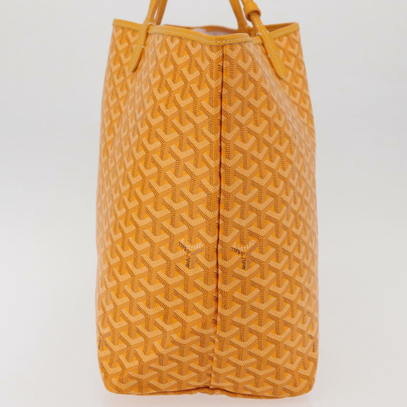 【日本直送】GOYARD 人字紋 Saint Louis GM 手提包 PVC 黃色 正品 165566SM-4