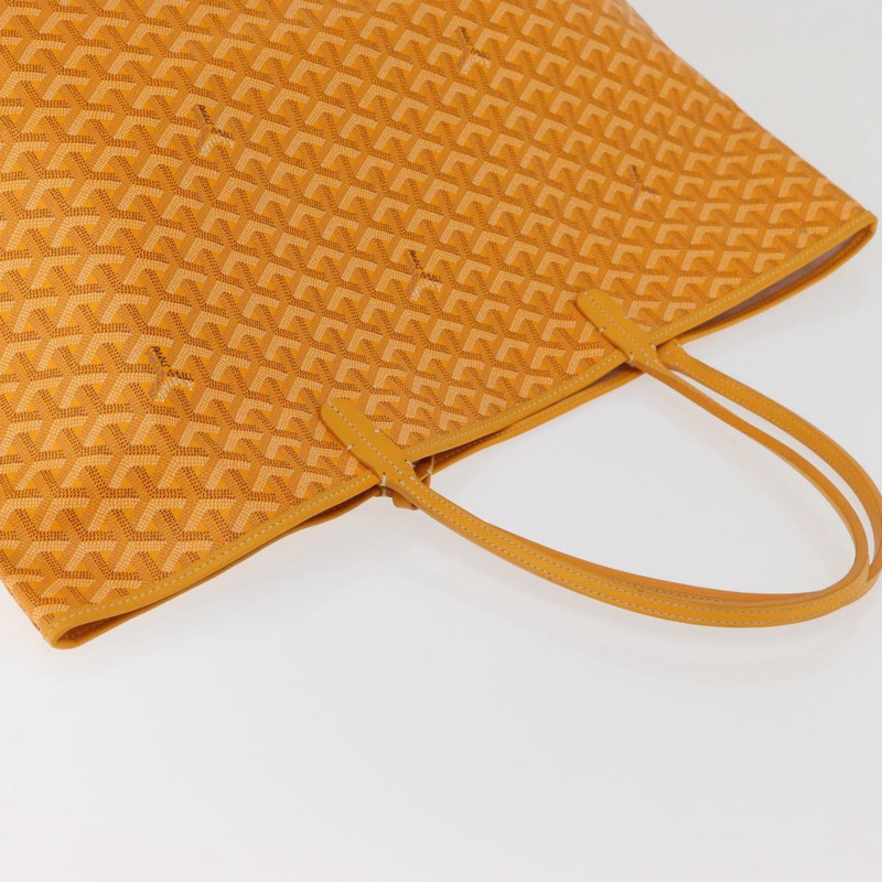 【日本直送】GOYARD 人字紋 Saint Louis GM 手提包 PVC 黃色 正品 165566SM-5