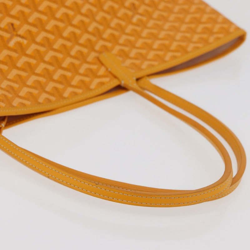 【日本直送】GOYARD 人字紋 Saint Louis GM 手提包 PVC 黃色 正品 165566SM-6