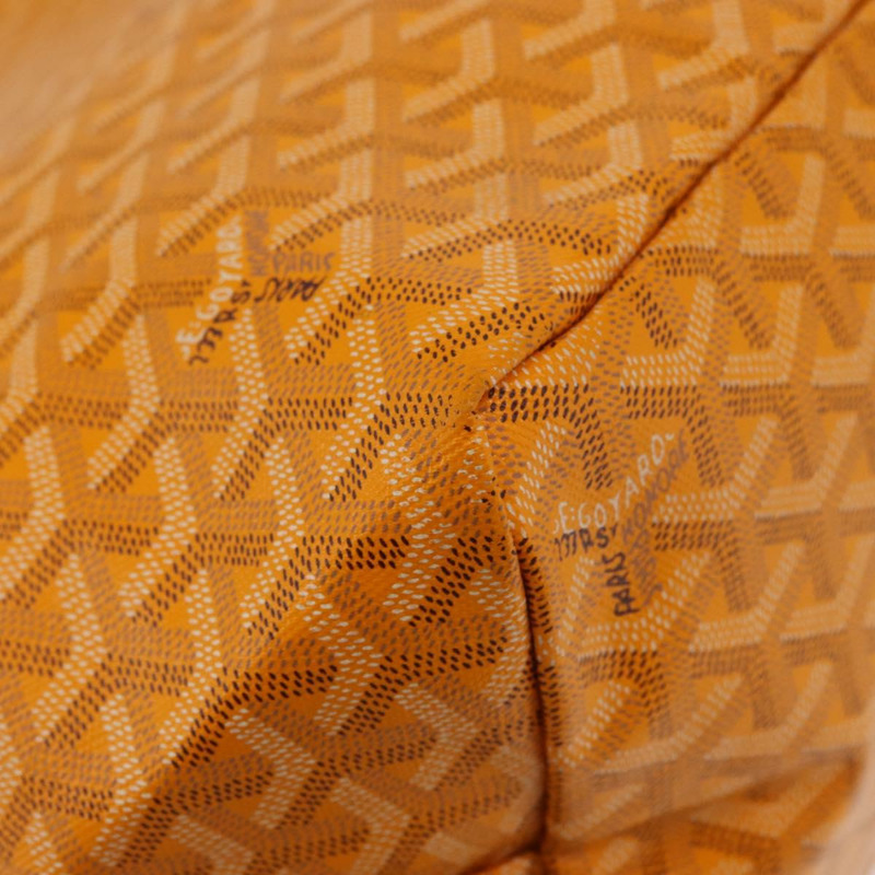 【日本直送】GOYARD 人字紋 Saint Louis GM 手提包 PVC 黃色 正品 165566SM-9
