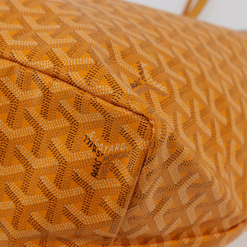 【日本直送】GOYARD 人字紋 Saint Louis GM 手提包 PVC 黃色 正品 165566SM-10
