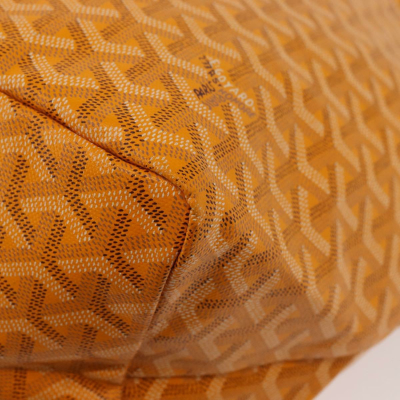 【日本直送】GOYARD 人字紋 Saint Louis GM 手提包 PVC 黃色 正品 165566SM-12