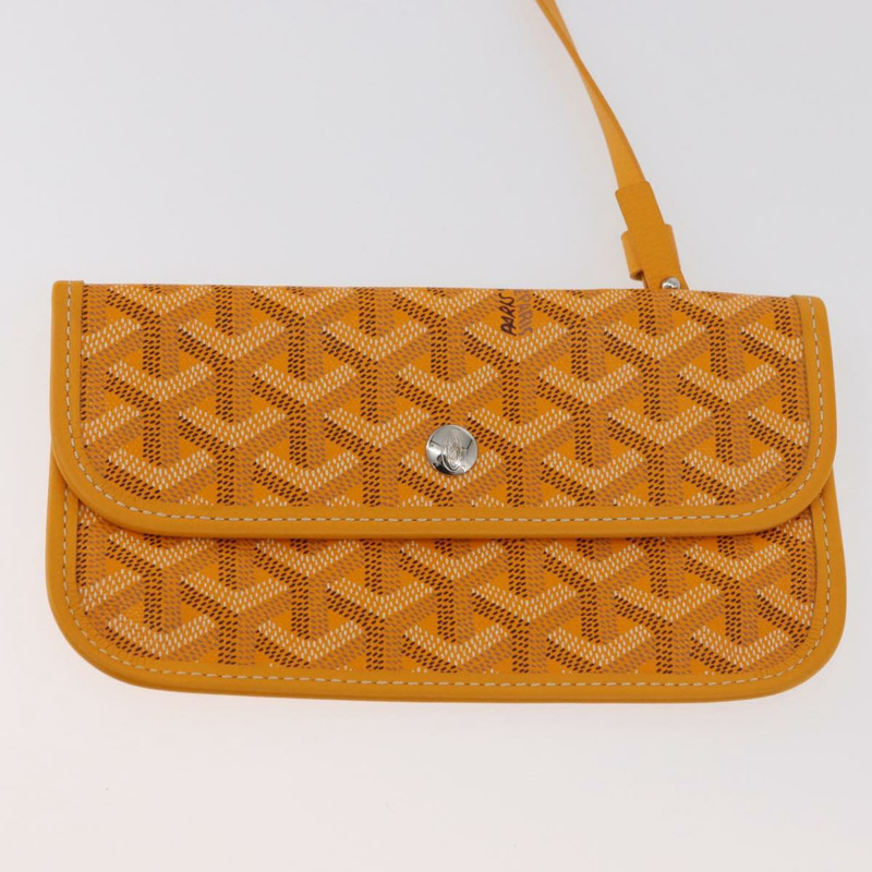 【日本直送】GOYARD 人字紋 Saint Louis GM 手提包 PVC 黃色 正品 165566SM-16