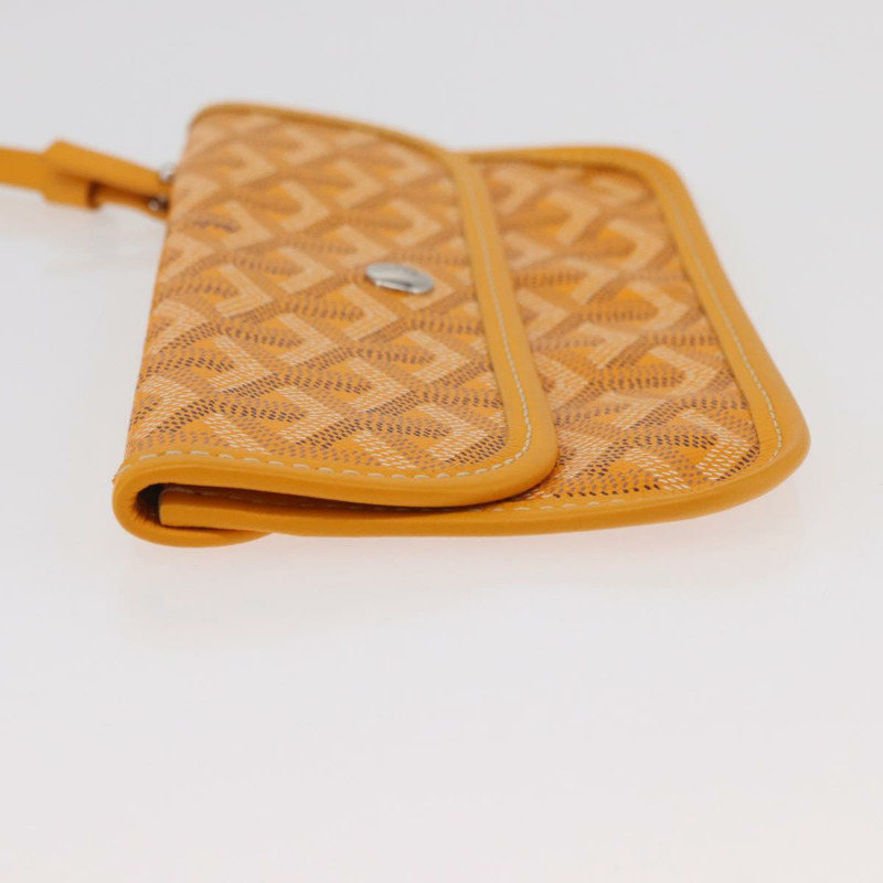 【日本直送】GOYARD 人字紋 Saint Louis GM 手提包 PVC 黃色 正品 165566SM-18