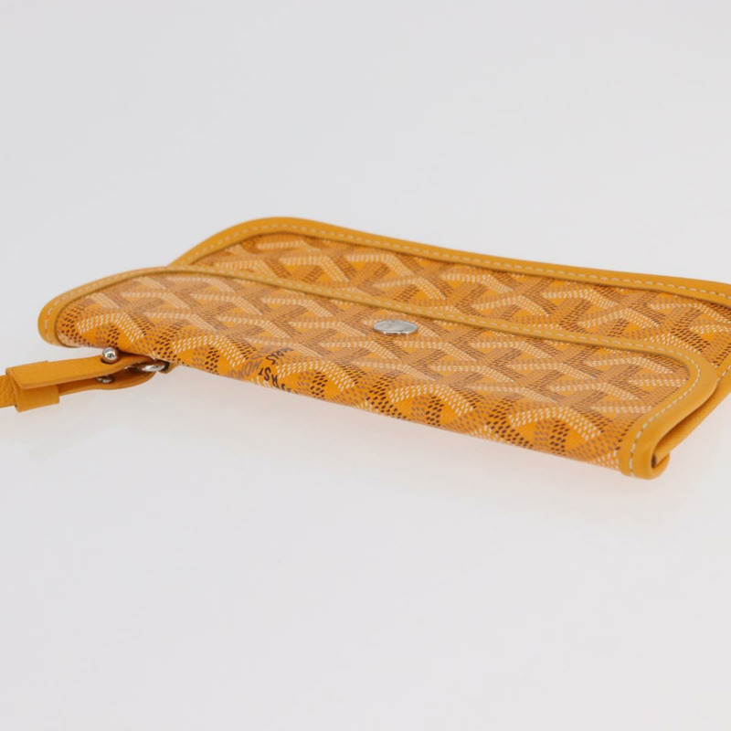 【日本直送】GOYARD 人字紋 Saint Louis GM 手提包 PVC 黃色 正品 165566SM-19