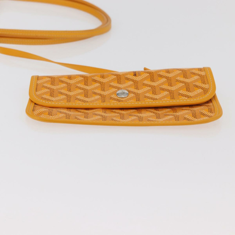 【日本直送】GOYARD 人字紋 Saint Louis GM 手提包 PVC 黃色 正品 165566SM-20