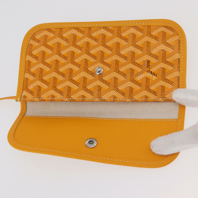 【日本直送】GOYARD 人字紋 Saint Louis GM 手提包 PVC 黃色 正品 165566SM-22