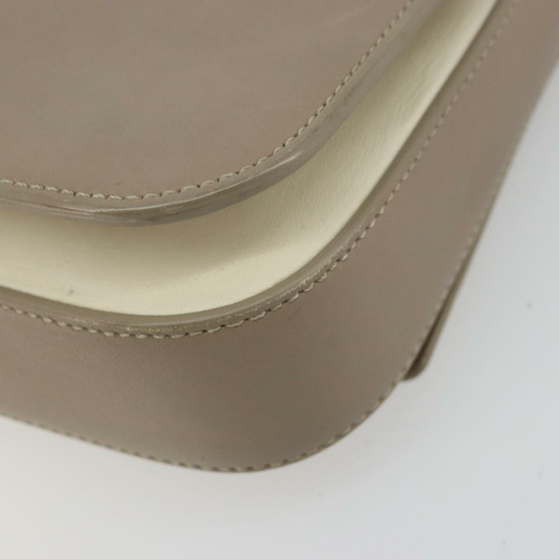 【日本直送】FENDI 鏈條 Trebuquette 單肩包 皮革 米色 銀色 正品 ka3885A-11