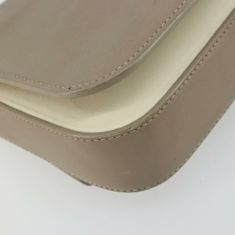 【日本直送】FENDI 鏈條 Trebuquette 單肩包 皮革 米色 銀色 正品 ka3885A-12