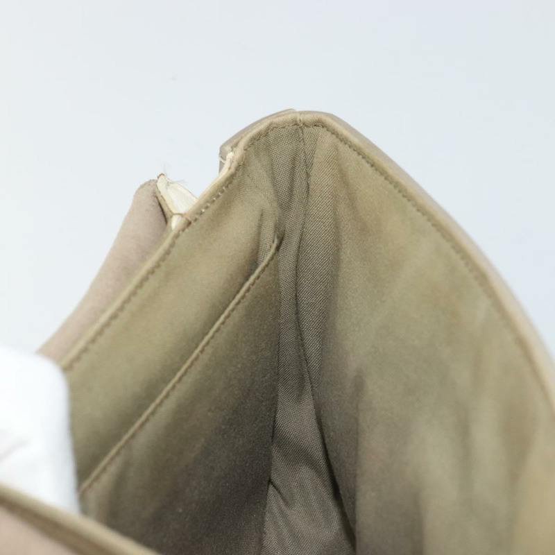 【日本直送】FENDI 鏈條 Trebuquette 單肩包 皮革 米色 銀色 正品 ka3885A-17