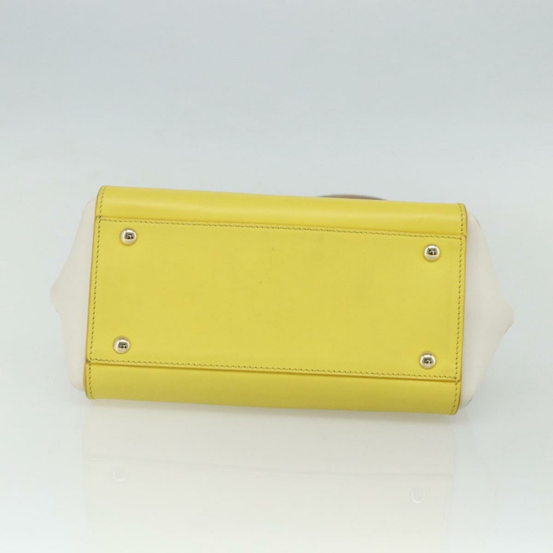 【日本直送】Salvatore Ferragamo Gancini 手提包 皮革 2way 黃金 Auth ka3925A-10