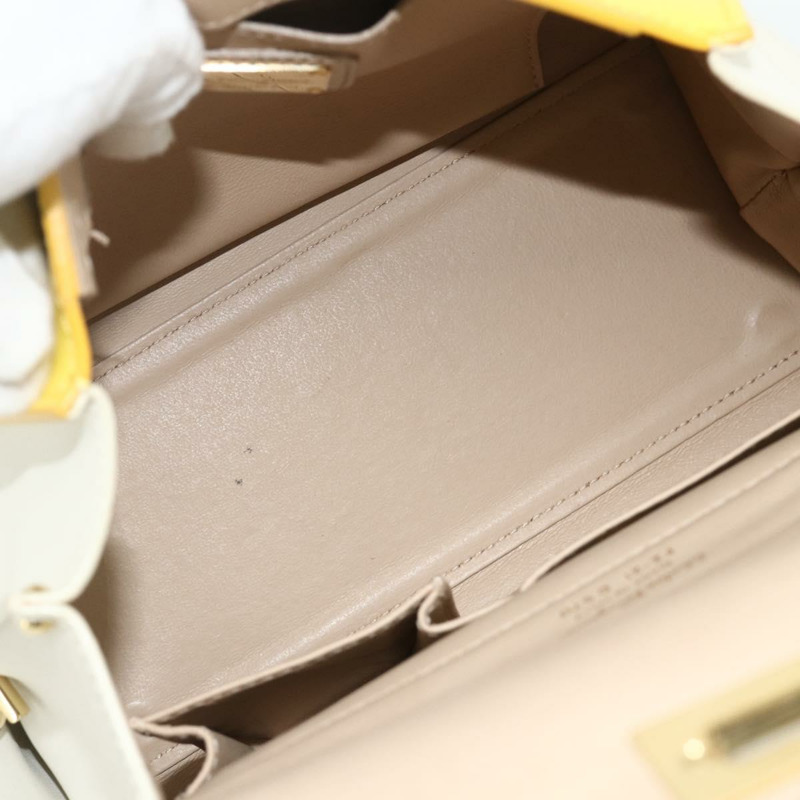 【日本直送】Salvatore Ferragamo Gancini 手提包 皮革 2way 黃金 Auth ka3925A-19