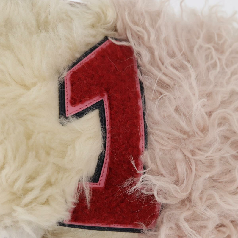 【日本直送】Miu Miu 鏈條單肩包 毛絨粉紅色銀色 正品 174917V-7