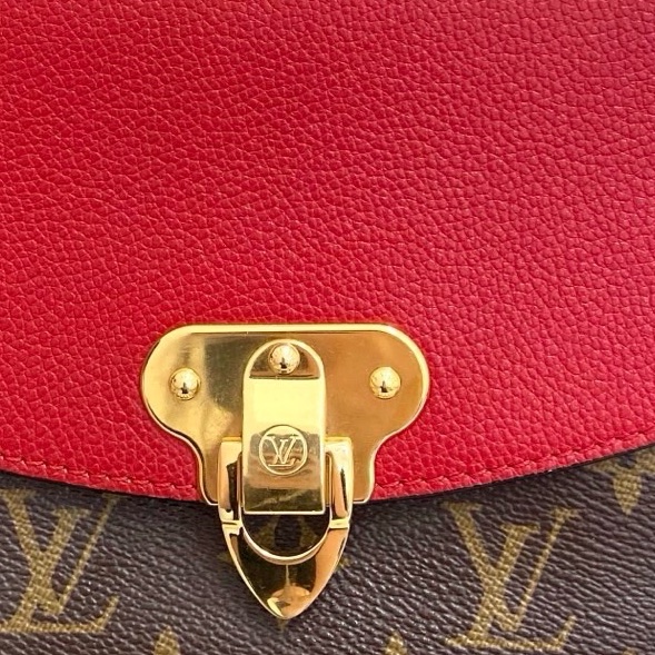 lv/路易威登 老花紅色拼皮Pallas系列chain傳奇單肩斜挎鏈條包 尺寸：25*7*16 附件：塵袋。-8