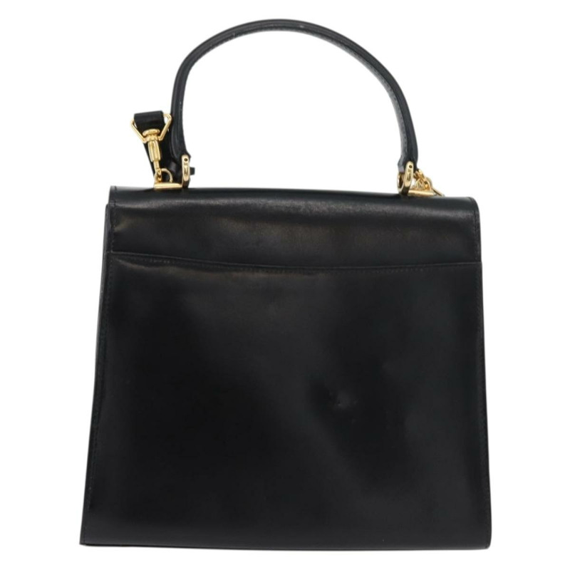 【日本直送】GUCCI Ready Lock 手提包 皮革 2way 黑色 金色 000 1951 0258 Auth mr2383A-2