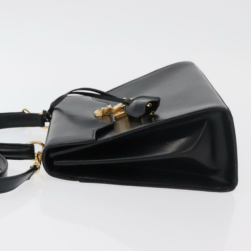 【日本直送】GUCCI Ready Lock 手提包 皮革 2way 黑色 金色 000 1951 0258 Auth mr2383A-4