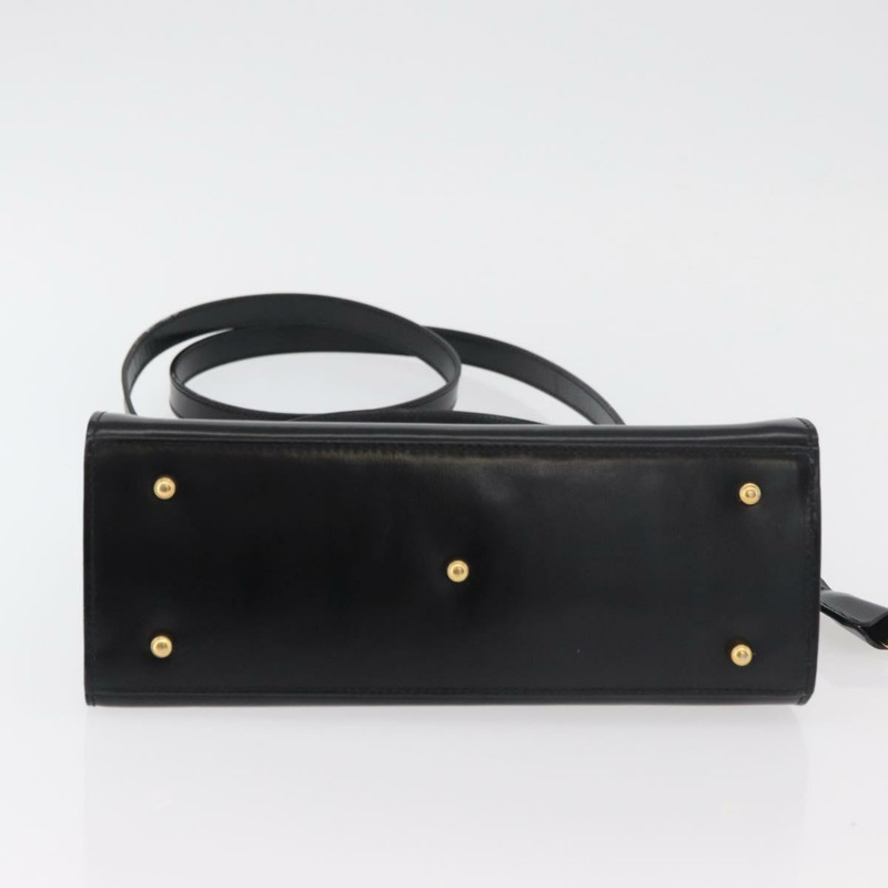 【日本直送】GUCCI Ready Lock 手提包 皮革 2way 黑色 金色 000 1951 0258 Auth mr2383A-10