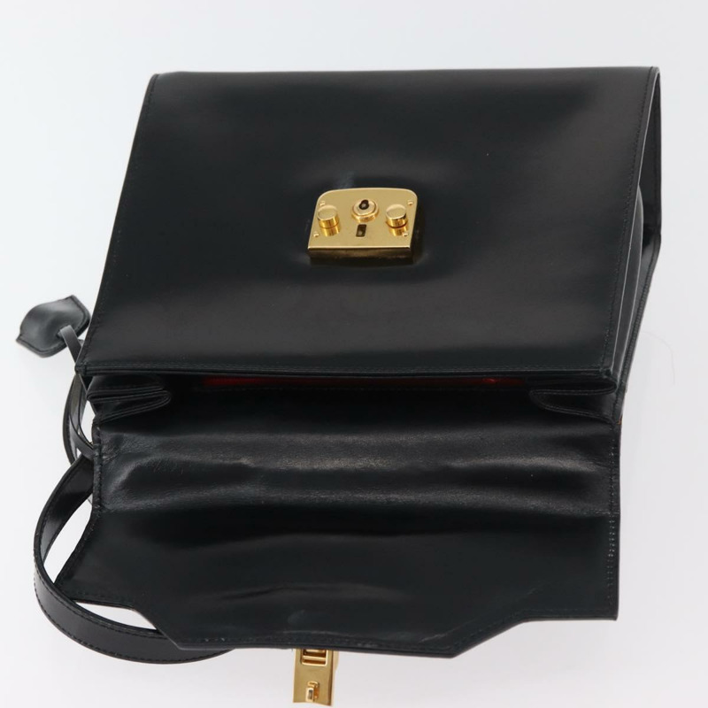 【日本直送】GUCCI Ready Lock 手提包 皮革 2way 黑色 金色 000 1951 0258 Auth mr2383A-16