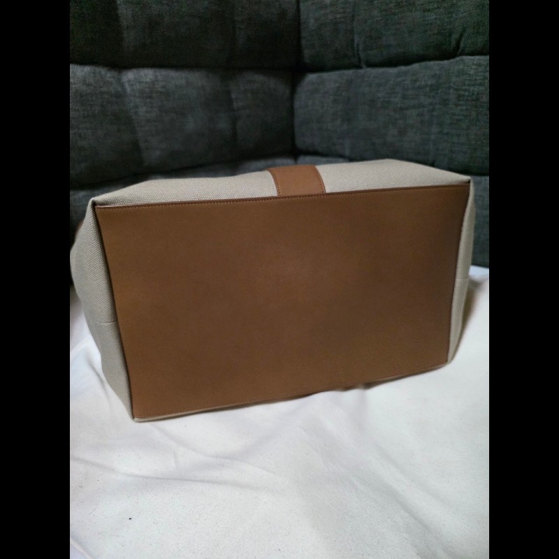 [全新] Saint Laurent YSL Y Tote 帆布拼皮革-4