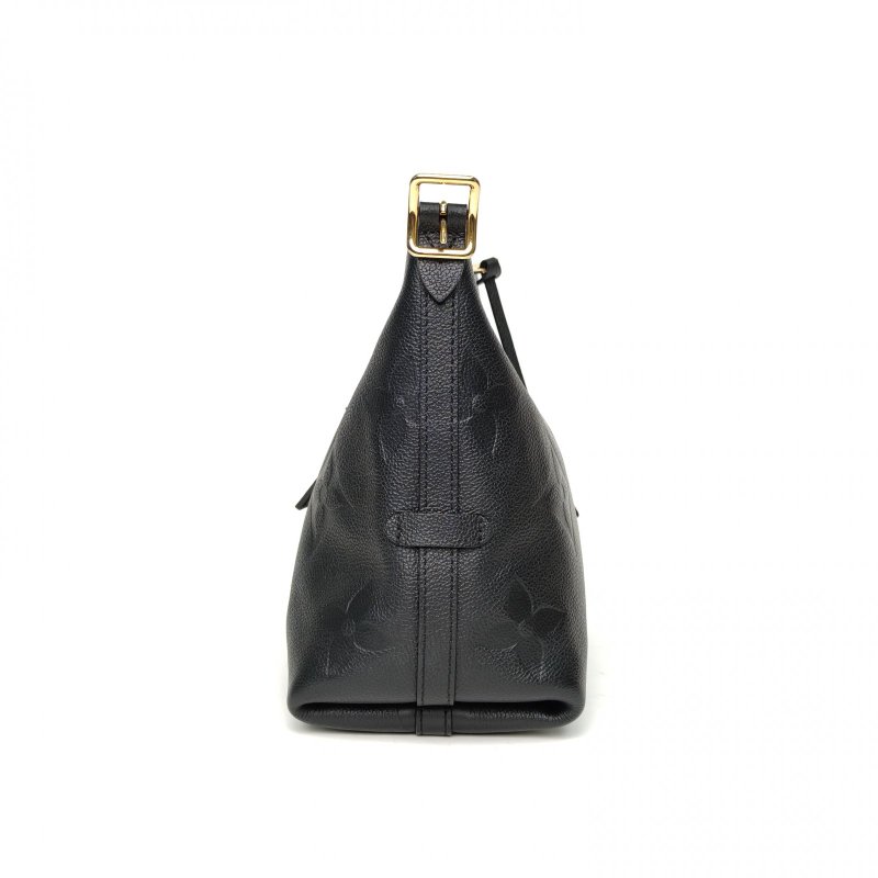 LOUIS VUITTON CARRYALL小號29配子袋黑色牛皮金扣晶片肩背包-1