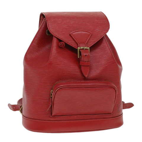 路易威登 Epi Montsouris 中型背包摩納哥 700 號紅色 LV 正品 36931SAV