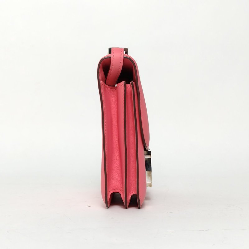 HERMES Constance康康19新唇膏粉Swift皮X刻銀扣肩背包-1