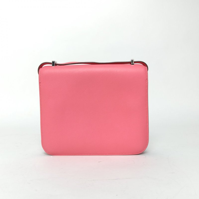 HERMES Constance康康19新唇膏粉Swift皮X刻銀扣肩背包-2