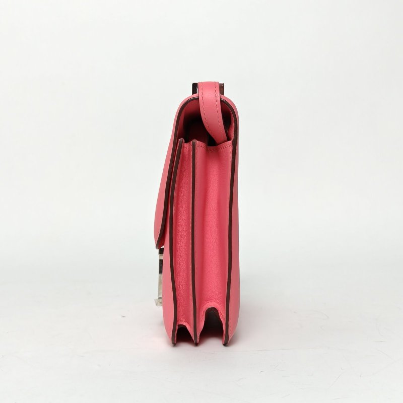 HERMES Constance康康19新唇膏粉Swift皮X刻銀扣肩背包-3