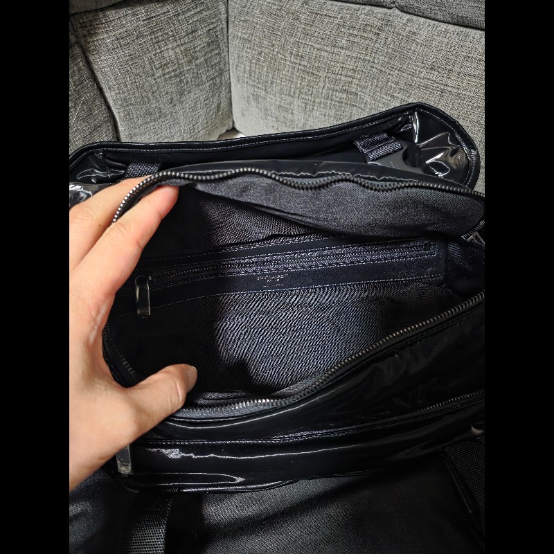 [全新] Saint Laurent YSL 亮面尼龍腰包-5