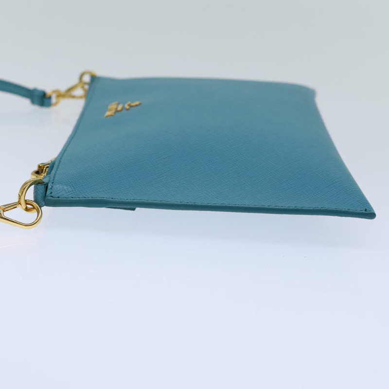 【日本直送】PRADA 配件包 Safiano 皮革 藍色 Auth 71575SAV-2