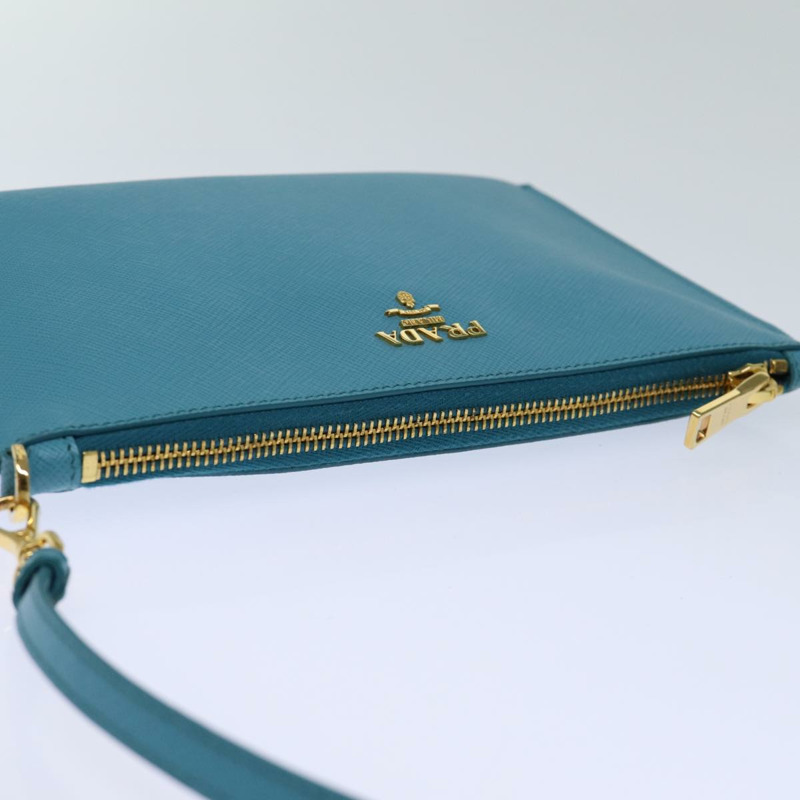 【日本直送】PRADA 配件包 Safiano 皮革 藍色 Auth 71575SAV-5