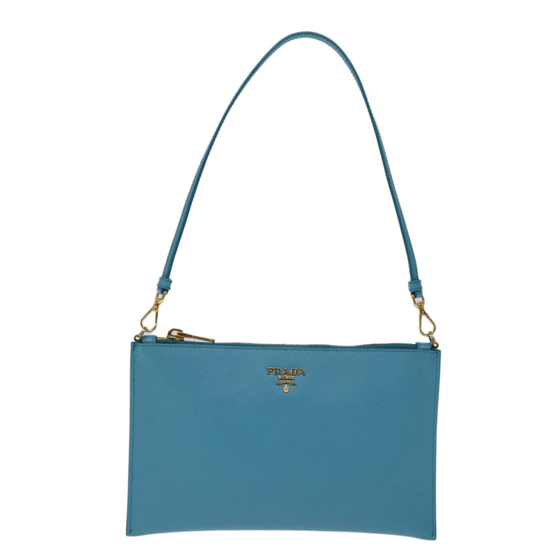 【日本直送】PRADA 配件包 Safiano 皮革 藍色 Auth 71575SAV-12