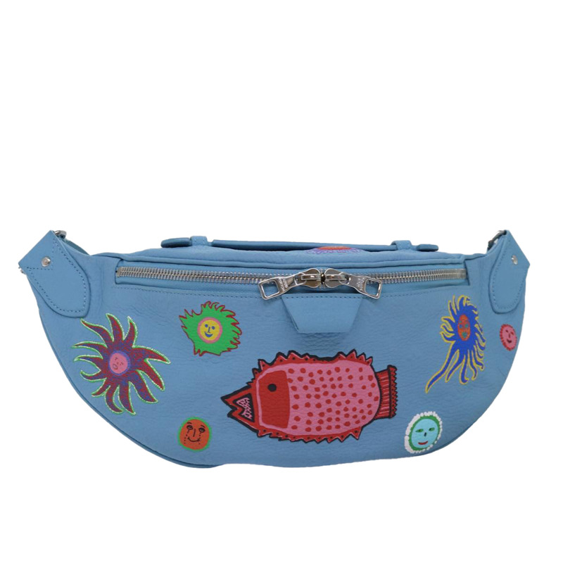 【日本直送】路易威登 Taurillon Monogram Maxi 腰包 淺藍色 M21715 正品 76433SM-0