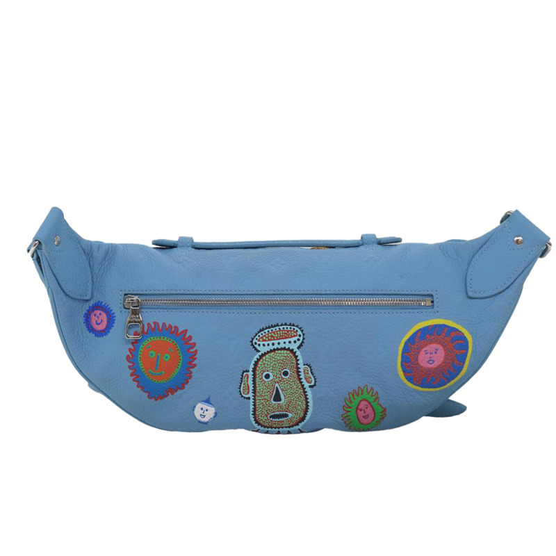 【日本直送】路易威登 Taurillon Monogram Maxi 腰包 淺藍色 M21715 正品 76433SM-1