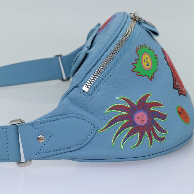 【日本直送】路易威登 Taurillon Monogram Maxi 腰包 淺藍色 M21715 正品 76433SM-2