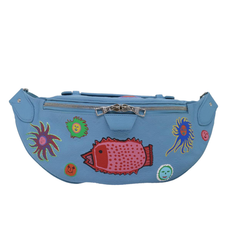 【日本直送】路易威登 Taurillon Monogram Maxi 腰包 淺藍色 M21715 正品 76433SM-12