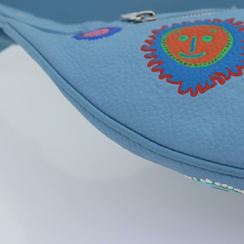 【日本直送】路易威登 Taurillon Monogram Maxi 腰包 淺藍色 M21715 正品 76433SM-13