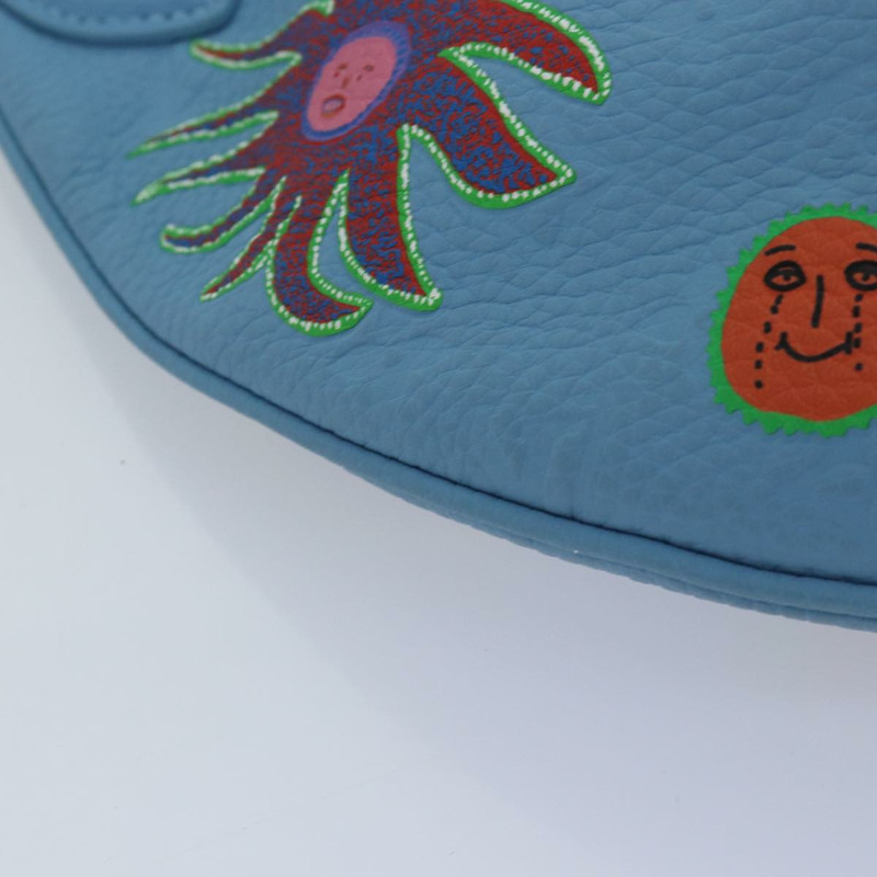 【日本直送】路易威登 Taurillon Monogram Maxi 腰包 淺藍色 M21715 正品 76433SM-15