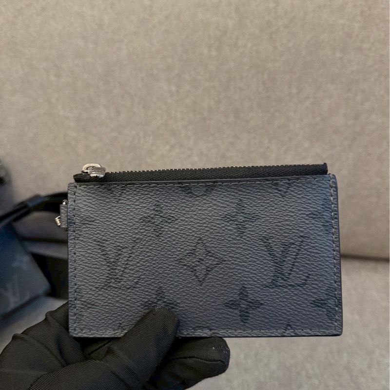 LV黑老花二合一側背包-8