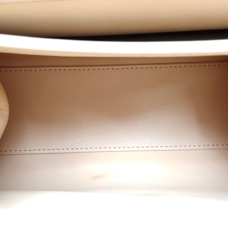 DELVAUX BrillantMini20奶茶色牛皮淺金扣-4