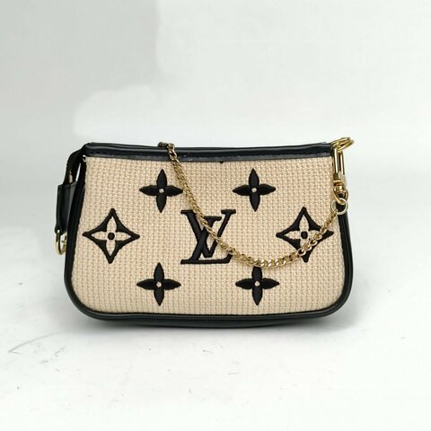 LOUIS VUITTON PochetteMini小麻將包拼色晶片夏日限定水彩系列肩背包