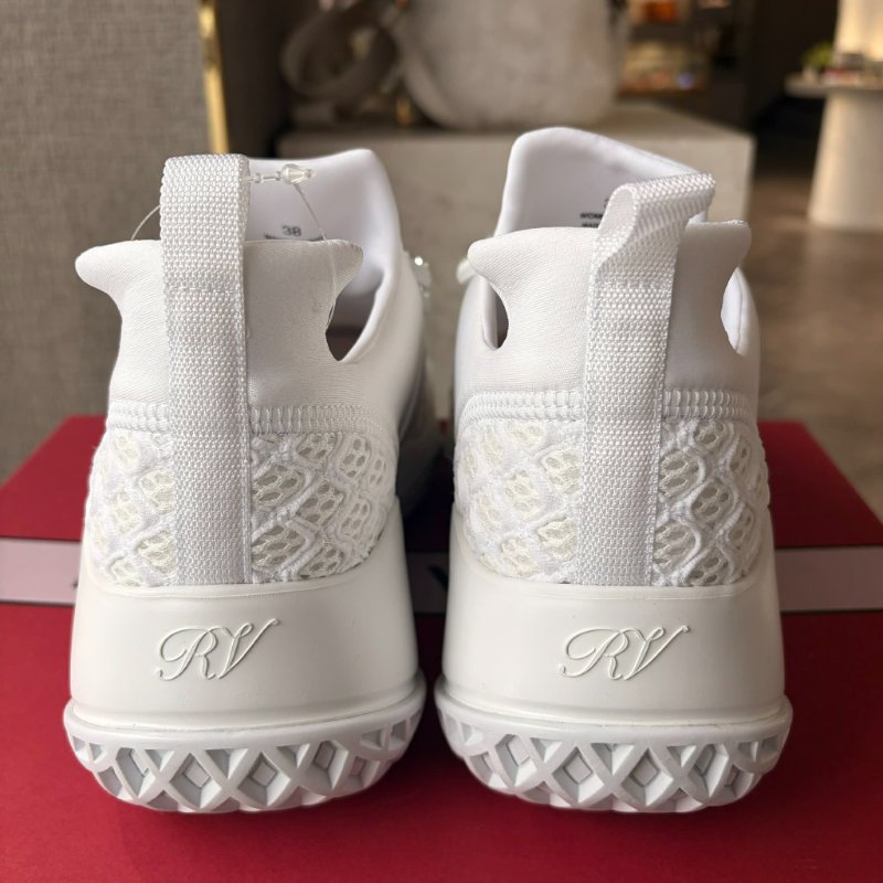 RV 方框水鑽休閒鞋/白-3
