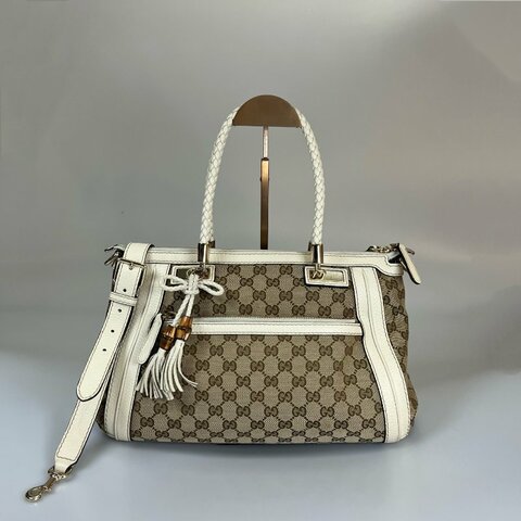 GUCCI 282300  白托特流蘇包