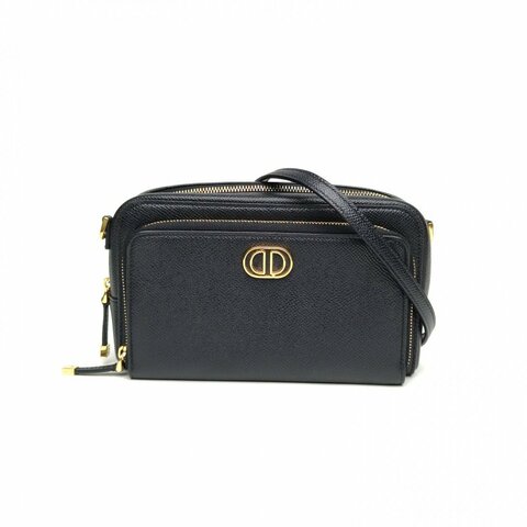 DIOR 黑色牛皮金扣2022經典CD方盒子相機包肩背包