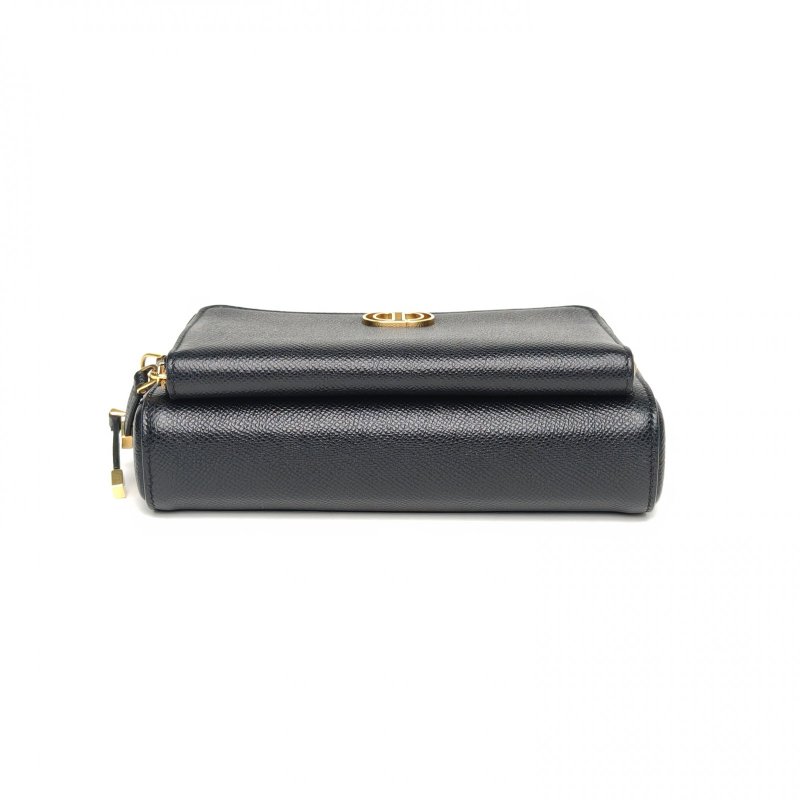 DIOR 黑色牛皮金扣2022經典CD方盒子相機包肩背包-4