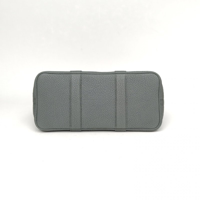 HERMES GardenParty花園包杏仁綠NEGONA皮W刻銀扣肩背包-4