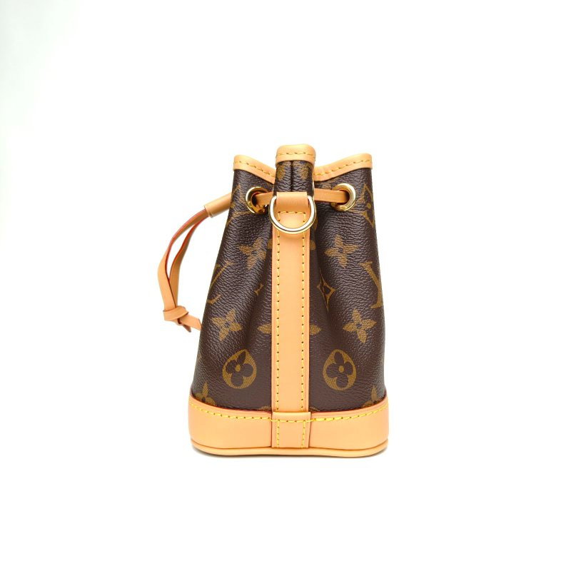 LOUIS VUITTON NOÉ水桶包Nano13可拆卸肩帶老花PVC金扣晶片肩背包-1