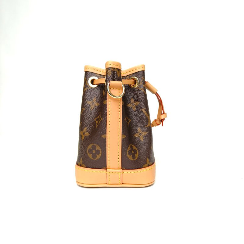LOUIS VUITTON NOÉ水桶包Nano13可拆卸肩帶老花PVC金扣晶片肩背包-3