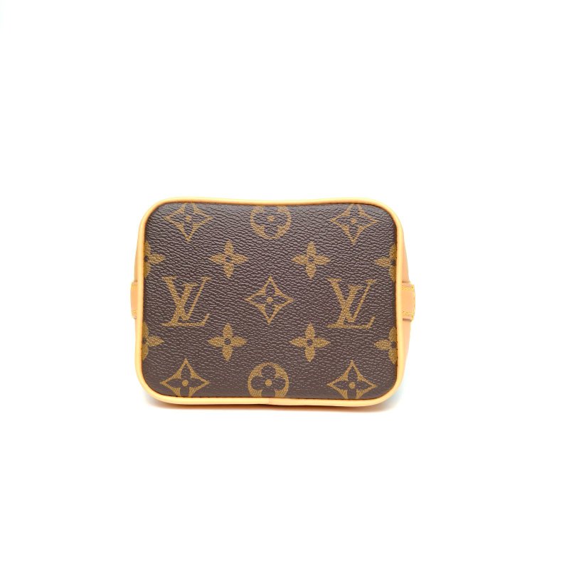 LOUIS VUITTON NOÉ水桶包Nano13可拆卸肩帶老花PVC金扣晶片肩背包-4